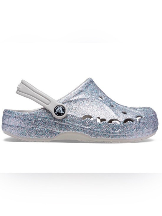 CROCS Other - Crocs Kids' Baya Glitter Slip-On Clogs -
Silver J5